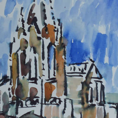 Andreas Korn: Artproduktion (Barcelona) Andreas Korn: Artproduktion (Aquarell in Barcelona)